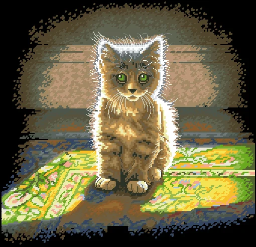 cs-2241 Cross Stitch Kit Warm and Fuzzy Kitten Cat Kitty dim 70-35286 35286