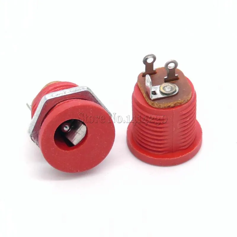 

10Pcs DC-022 5.5-2.1 / 5.5 x 2.1mm DC Power Socket/ DC Connector Panel Mounting DC022 Red