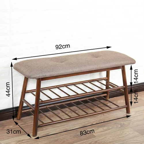 Однотонная деревянная обувь скамейка Европейский современный минималистичный шкаф для обуви табурет из ткани кровать хвост табурет для туалетного столика - Цвет: F92