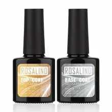 ROSALIND, новая бутылка, 10 мл, верхнее покрытие, Базовое покрытие, Гель-лак для ногтей, УФ-светодиодный, не впитывается, многофункциональная, верхняя база
