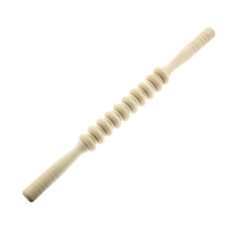 43*4 см 20 колес из натурального дерева Релаксация Rolling Stick релиз Myofascial Soire мускулы боли и боли массажный инструмент