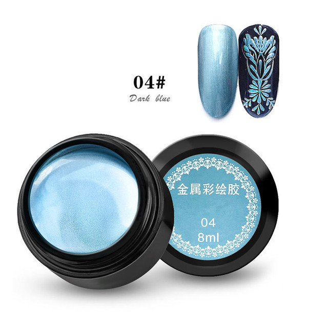 Effect Nail Gel Rose Gold Silver UV LED Draw Painting Stamping Nail Art Color Gel Polish Manicure Long Lasting Gel Vernish