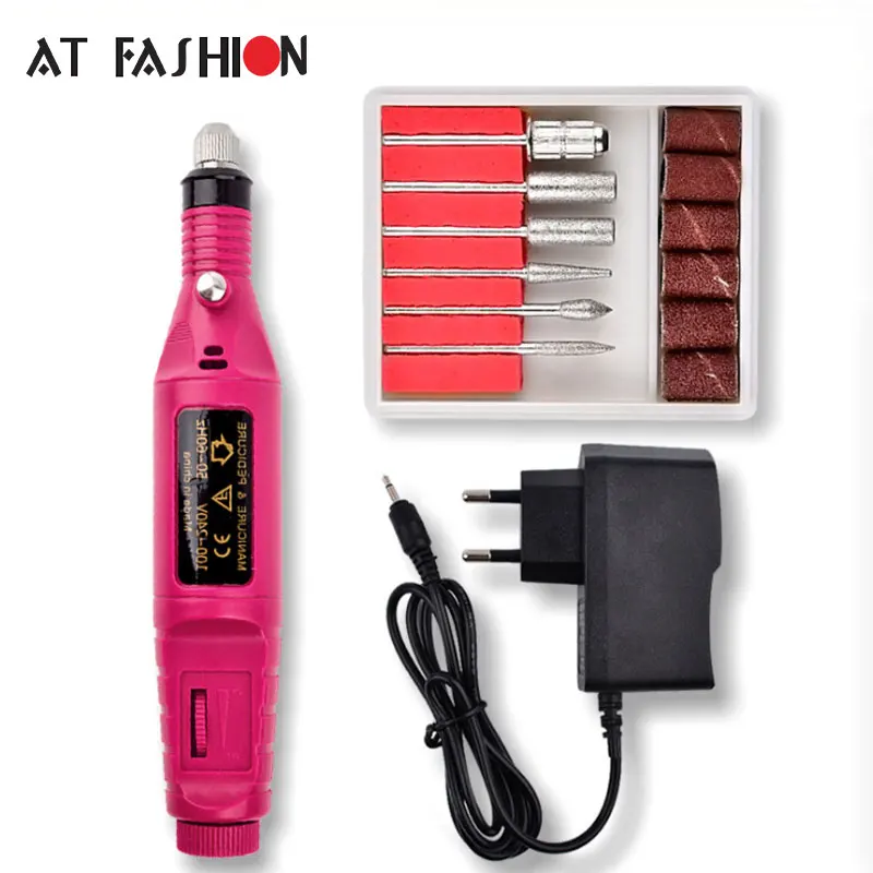 

Electric 18000 RPM Nail Care Nail Drill Bit Sanding Nail Polisher Kit Drill Pen Tool Machine Set For Removing Acrylic Gel Nail