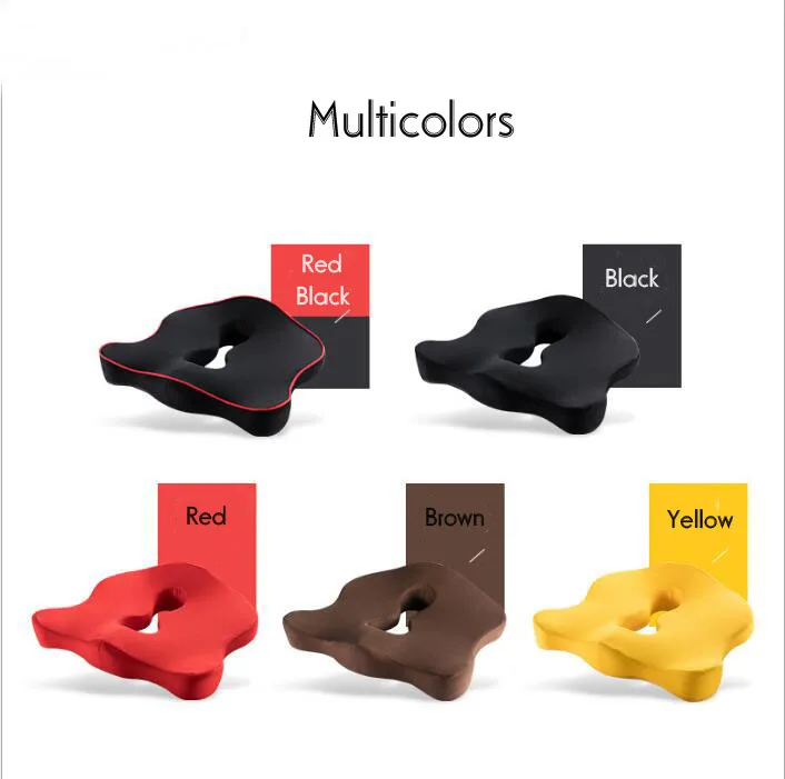 Best Premium Memory Foam Seat Cushion Coccyx Orthopedic Car Office Chair Cushion Pad for Tailbone Sciatica Lower Back Pain Relief