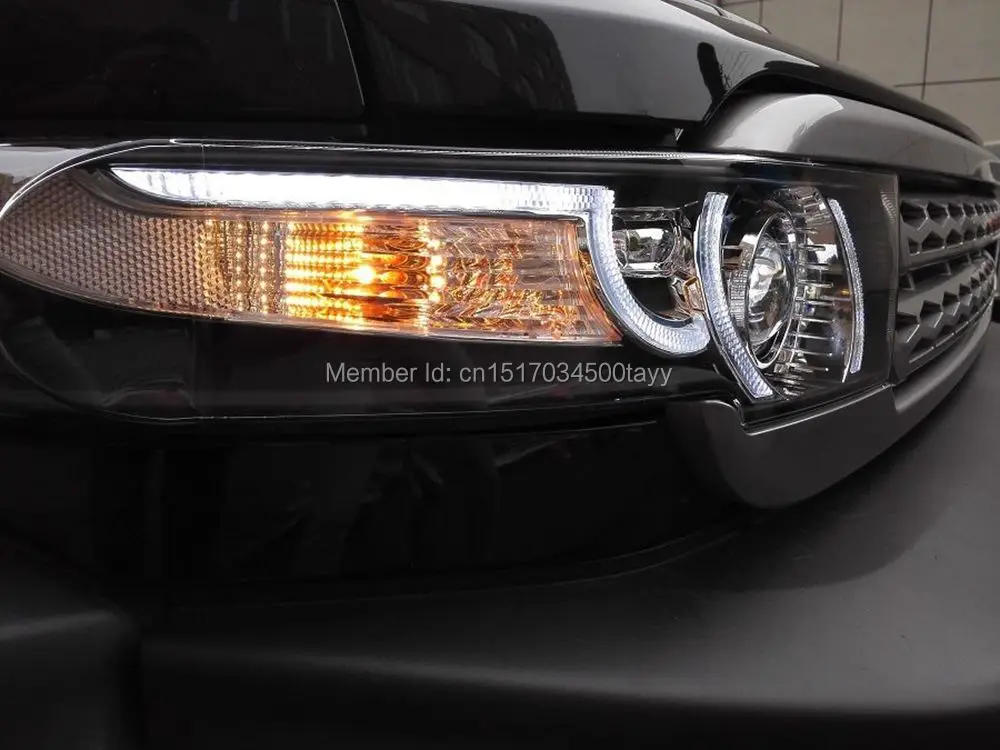 

Factory Wholesale Car 2007-2015 For Toyota FJ Cruiser Headlight Projector lens Light with Grills Two Type