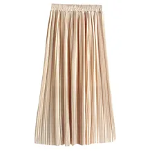 Womail, летние женские длинные плиссированные юбки с высокой талией, женские трапециевидные эластичные Повседневные Вечерние винтажные юбки в Корейском стиле