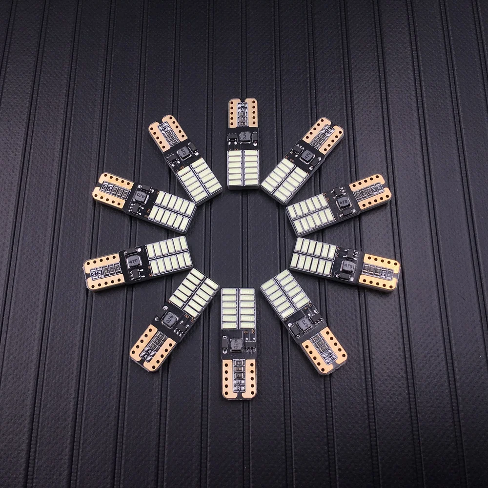 

No polarity Canbus Error Free T10 bulbs with 4014 SMD 24 led Interior Light 194 168 W5W LAMP white NO OBC ERROR Amber Red
