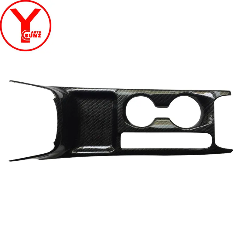 carbon fiber Center Console Water Cup Holder Cover For Nissan Kicks