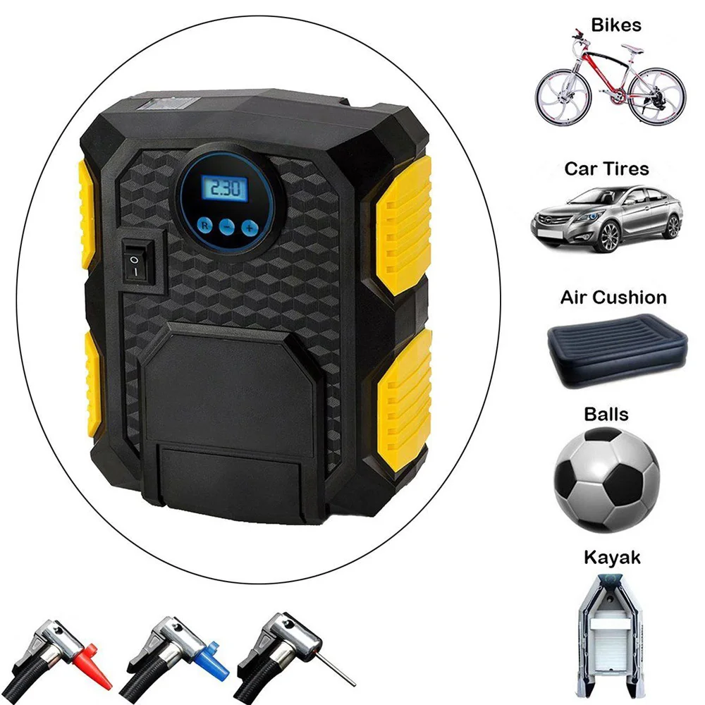 

12V LCD 100PSI Mini Portable Air Compressor Car Bike Electric Tire Inflator Pump