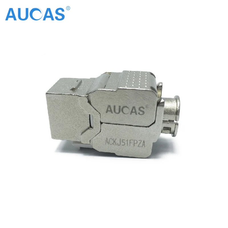 AUCAS 4 шт. Cat5e keystone rj45 экранированный FTP модуль из цинкового сплава Keystone Jack сетевой