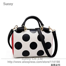 Women trendy fashion bucket bag dot messenger purse PU leather bolsa feminina handbags kawaii bag