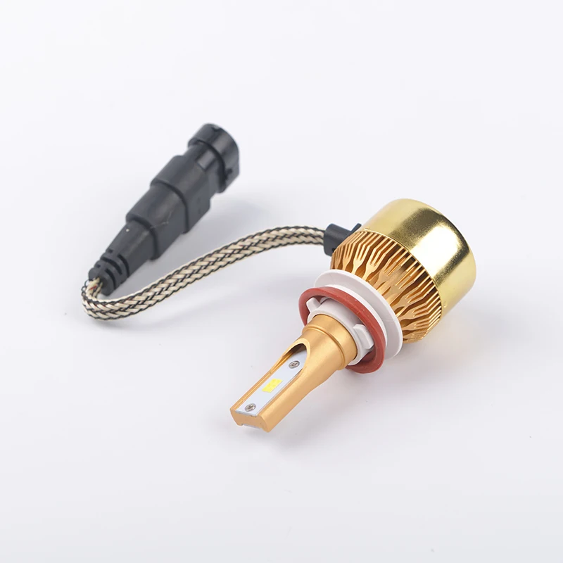 

Height source light C6 AUTO LED BULB LAMP KIT LIGHTS 72W 7600LM, IP68 H1 H3 H4 H7 9006 9005 H8 H10 H11 H13 Gold Color