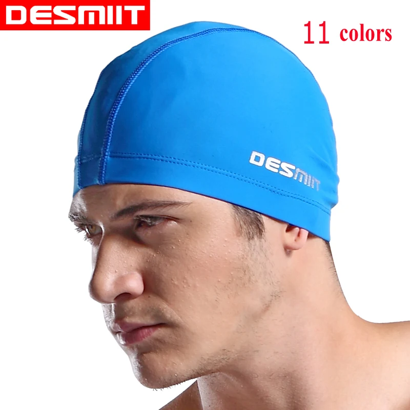 

Swimming caps 2018 mens arrived pure color swim caps male and female swimming hat nylon elastic Black white