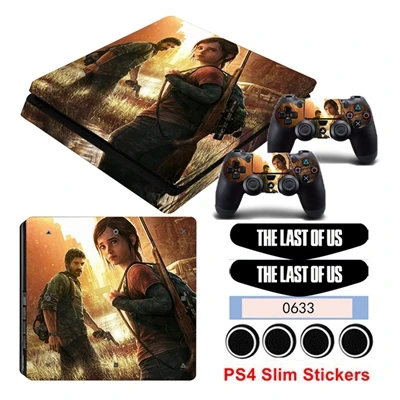 Защитная накладка для Playstation 4 Slim PS4 Slim для консоли и обложки, наклейки для 2 тонких контроллеров - Цвет: YSP4S-0169