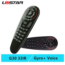 G30S ratón de voz Air control remoto universal 33 teclas IR learning Gyro Sensing control remoto inalámbrico inteligente para android tv box X96 mini