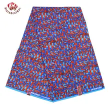 Анкара африканская полиэфирная восковая печатная ткань Binta настоящий воск высокого качества 6 ярдов африканская ткань для вечерние платья FP6192