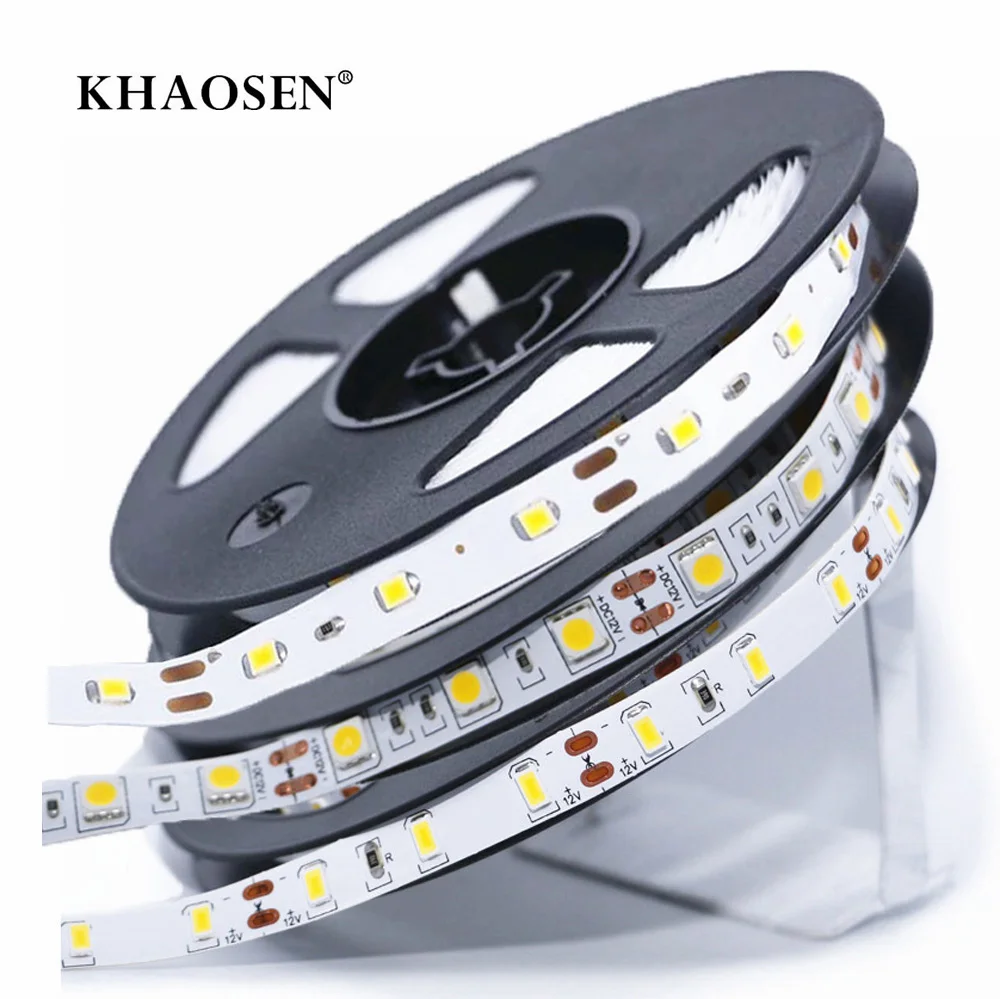 cheap 2835 5630 5050 SMD NO Waterproof RGB LED Strip 60LEDs M 1m 5m DC12V Flexible LED String light Ribbon Tape Home Decoration Lamp