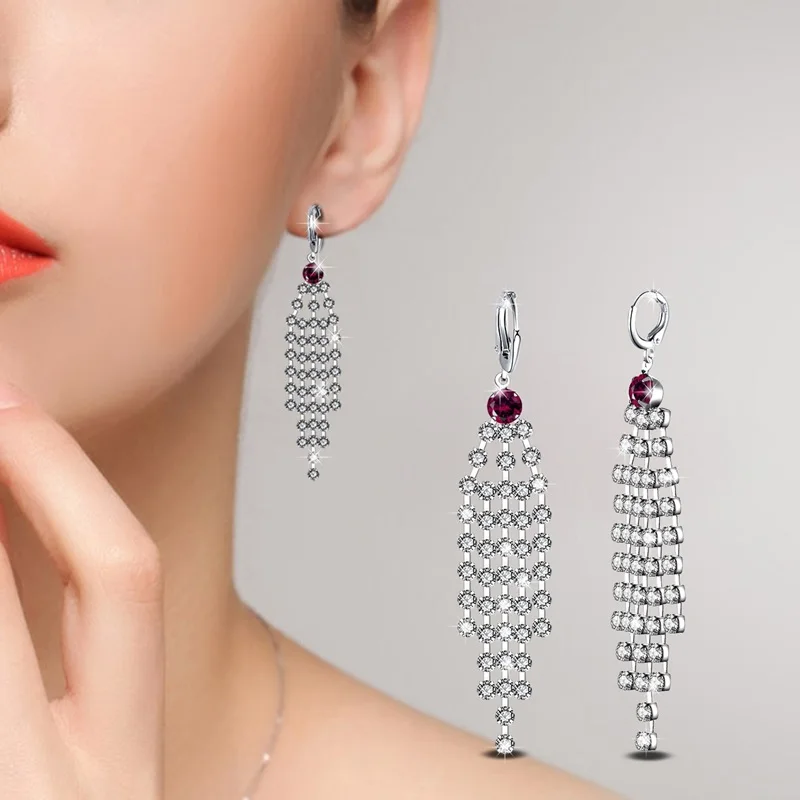 Серьги OMHXZJ из стерлингового серебра 30% пробы для женщин и девушек роскошные