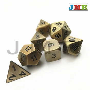 

Polyhedral 7-die Set Dados Metal for Rpg Rolling,Set of D4 D8 D10 D10% D12 D20 Dnd Metal Game Dice for Sale,with Iron Box