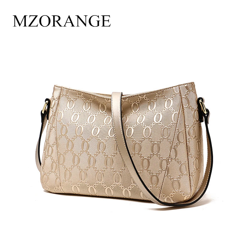 

MZORANGE Women's Cow Leather Shoulder bag Crossbody Bags Female Fashion Tote Handbag All-match Top-handle Bag Purse