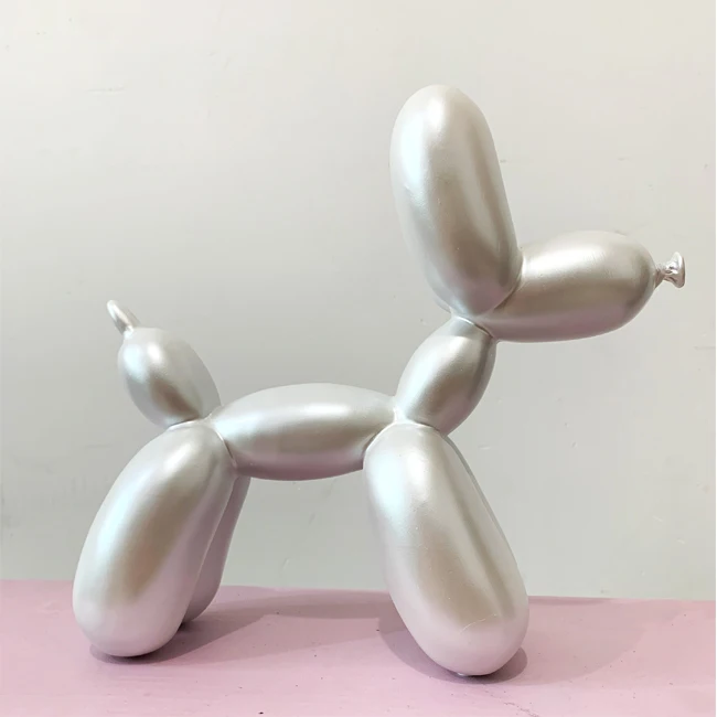 Современная статуя собаки Jeff Koon с воздушным шаром, абстрактная скульптура, модная статуя собаки с воздушным шаром, скульптура из смолы, художественная статуя, украшение дома, подарок - Цвет: C