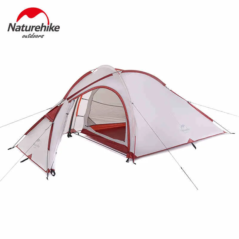 

Naturehike Camping Tent 3 Person 210T One Bedroom One Living Room Double Layers Camp Waterproof NH Outdoor Family Tent 4 Season