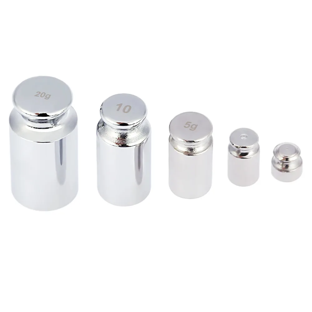 Mini scale weights set for digital scale balance chrome plating 