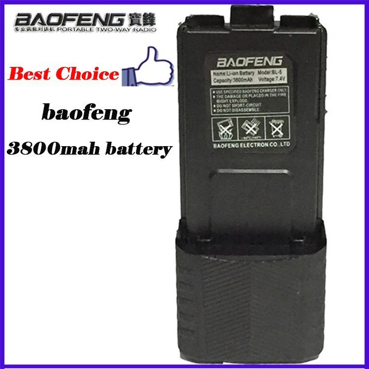 Большой аккумулятор для радиостанции baofeng UV 5R uv5r 7 4 мАч 3800 в|baofeng accessories|uv5r baofenguv 5r |