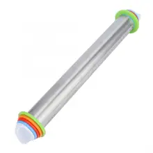 Нержавеющая Сталь Тесто Скалка регулируемая толщина Скалка мука палочка со шкалой для кухни/хлебобулочных инструмент для приготовления теста