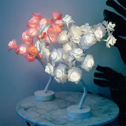 Питание от аккумулятора и usb-порт цветок роза дерево ShapeTable лампа огни пульт дистанционного управления декоративные светодио дный фонари