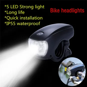 

2018 Cycling Bike Bicycle Super Bright 5 LED Front Head Light Lamp Flashlight Safety & Survival Z1010 5Up