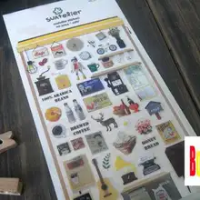 Милый Счастливый дизайн повседневной жизни Декор ПВХ наклейка Скрапбукинг Украшение этикетка