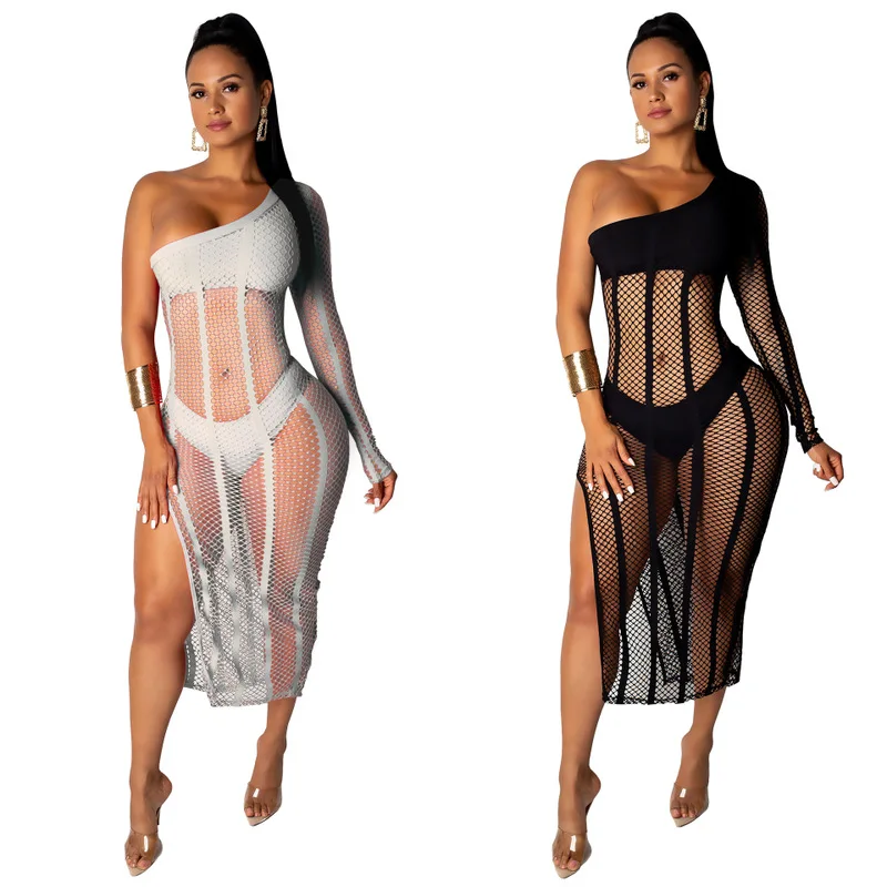 mesh dress swim cover up