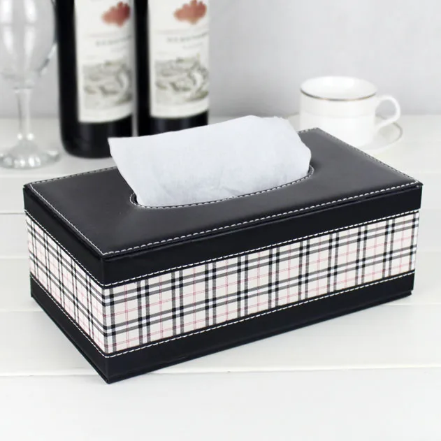 

Fashion leather tissue box paper box car household table napkin paper box