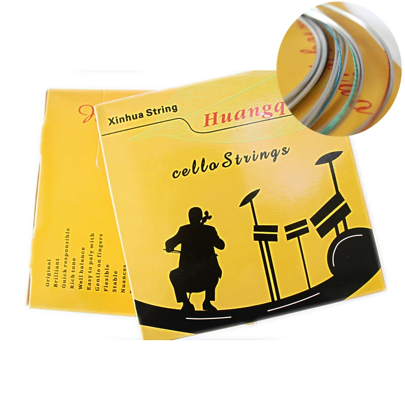 

3/4 4/4 Size Intermediate Cello Strings Magnesium Aluminum Beginner Strings C D G A 4 pcs/ set Cello Accessories