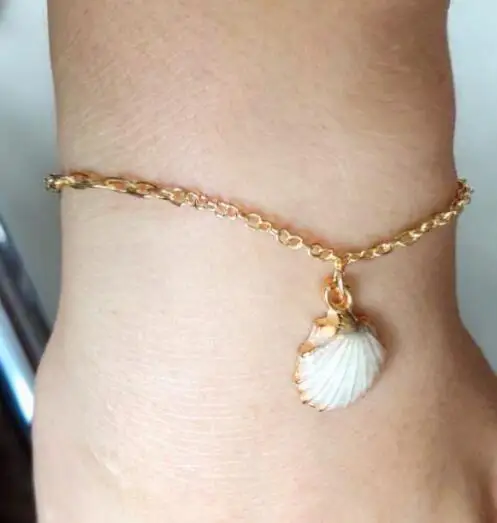 L 203 1 Piece Summer Beach Accessories New Fashion Bohemian Alloy Shell Pendant Ladies Jewelry Bracelet Valentine's Day Christma |