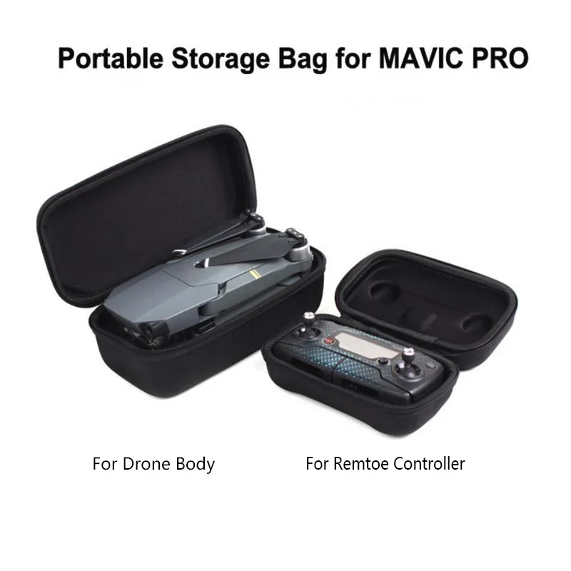 Для DJI Mavic Pro Platinum Кофр складной Дрон тело и пульта дистанционного управления Передатчик сумка с жестким каркасом Корпус сумка для хранения - изображение