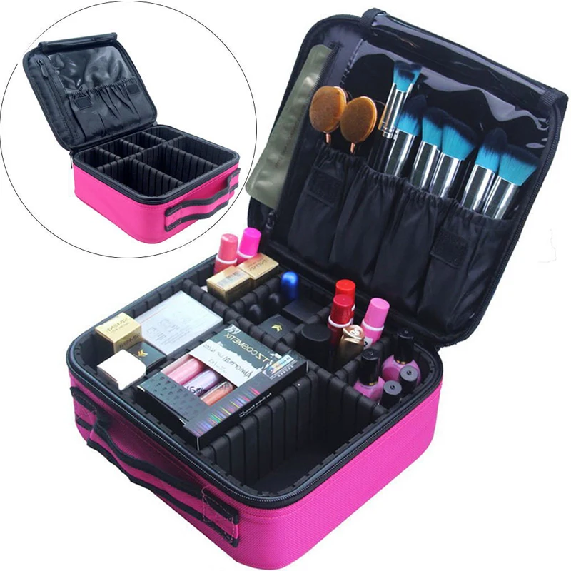 

Big Capacity Waterproof Makeup Bag Cosmetic Cases For Women Travel Professional Beauty Organizer Female Neceser Make Up Box 318