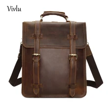 Натуральная кожа сумки для Для мужчин Повседневное высокое качество Бизнес Портфели сумка большая Ёмкость сумка