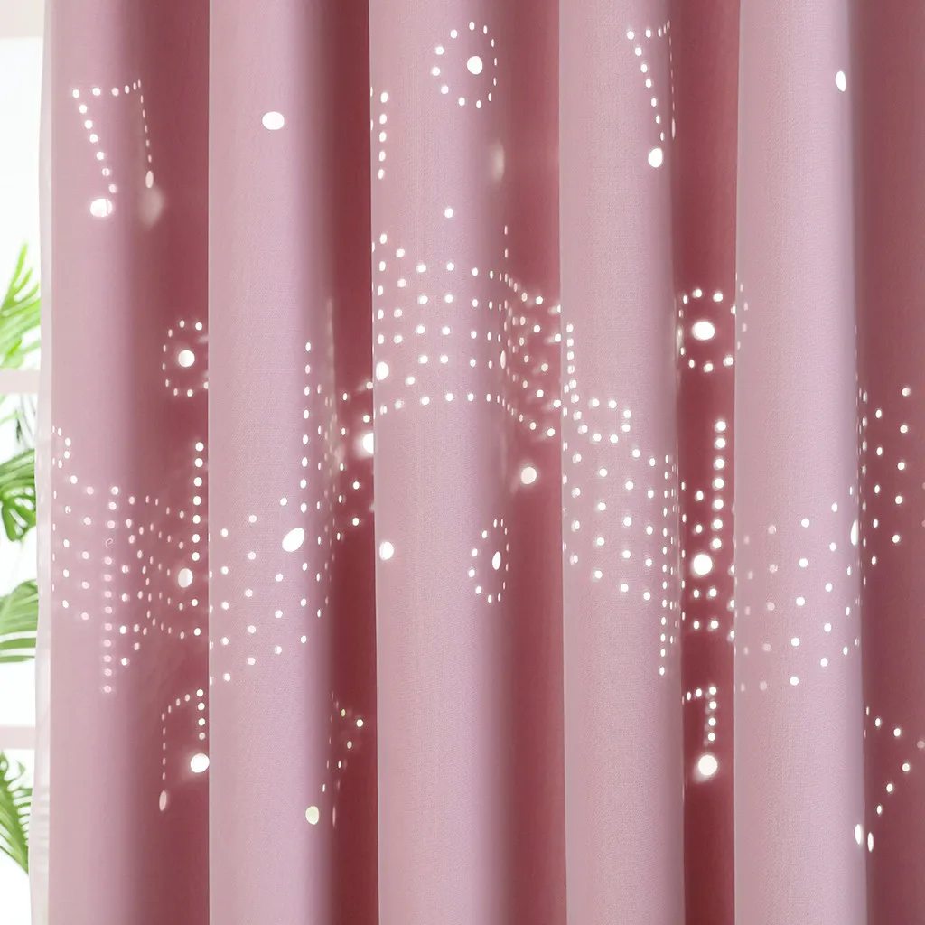 Ouneed Tulle Curtains Musical Note Hollowing Out Europe And