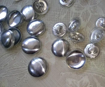 

500pcs Sets/lot #16-60 DIY handmade fabric buttons Bread Shape Round Fabric Covered Cloth Button Cover Metal 4 Back Buttons 13s