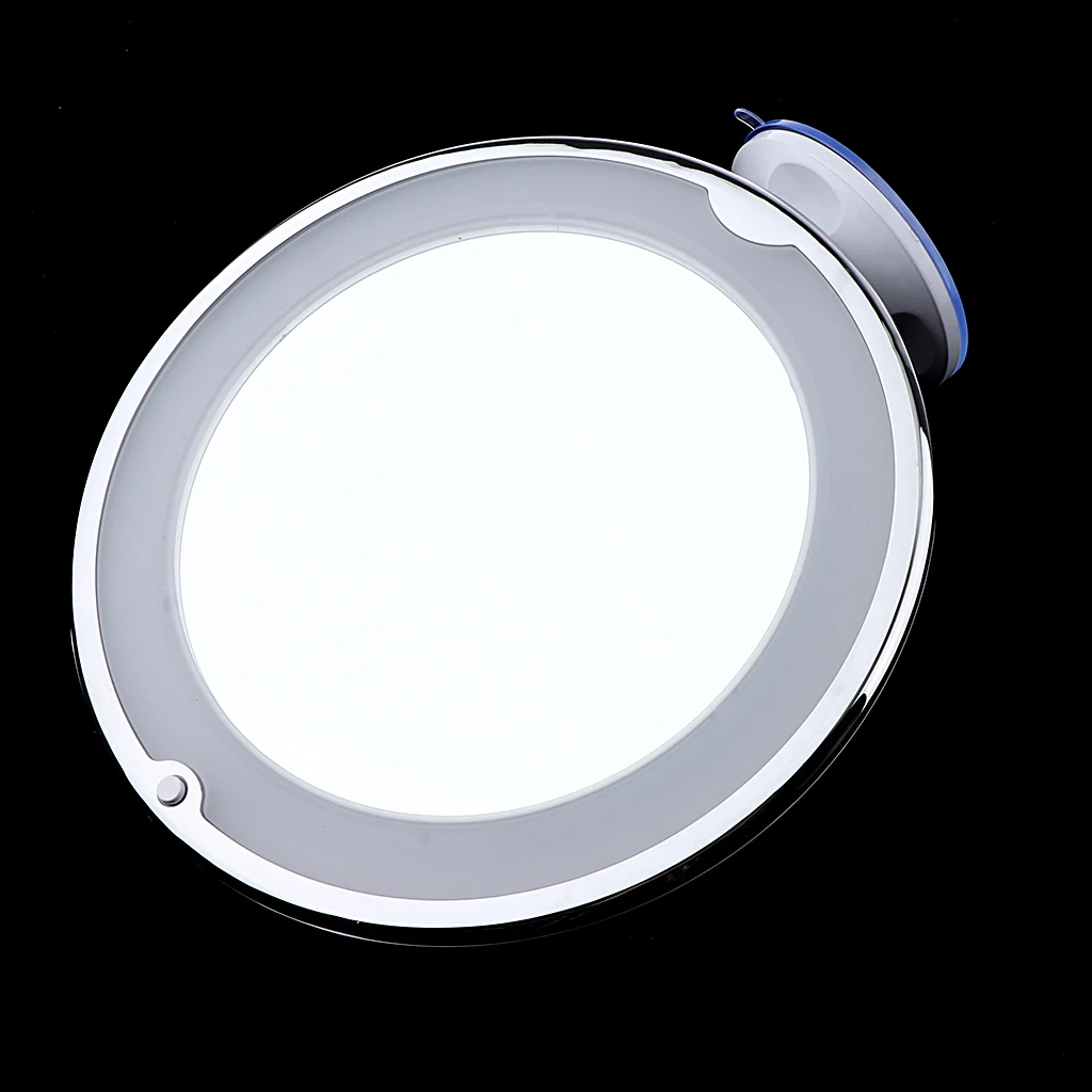 7X Magnifying Lighted Vanity Makeup Mirror with Natural White LED, 360 Degree Swivel Rotation and Locking Suction