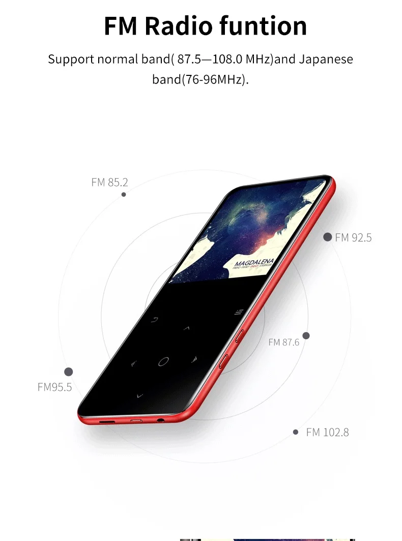IQQ C6 2.4 inch Screen MP4 Player Bluetooth 8G Hifi Touch Button E-book FM Radio Video Reproductor MP4 with Speaker Earphone (15)