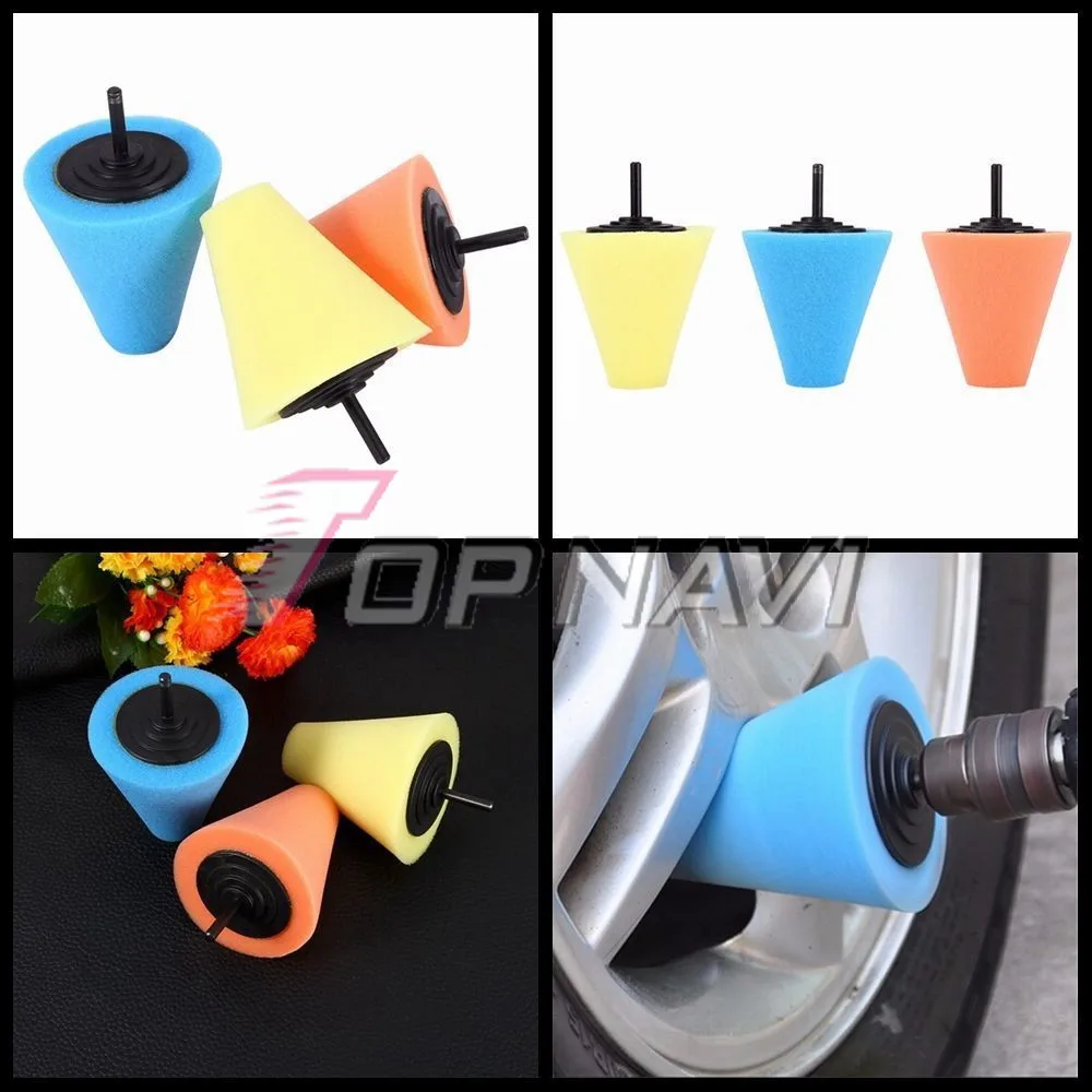 Foam Cone Shaped Sponge Polishing Buffing Pads for Car Wheel HubTool Sale 4