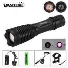 850nm ИК охотничий фонарик масштабируемый Инфракрасный ночного видения IR-710 свет оружия+ переключатель давления+ Крепление прицела+ 18650+ зарядное устройство