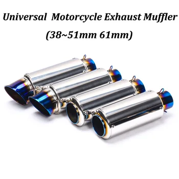 Frie Torch 38~51MM 61MM Motorcycle Exhaust Muffler Modified For R6 YZF-R6 CBF190R Ninja 650 ER6N Z650 ER6F