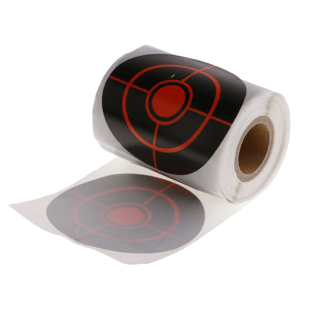 100pcs Black & Red Targets Reactive Shotting Stickers Dia. 3