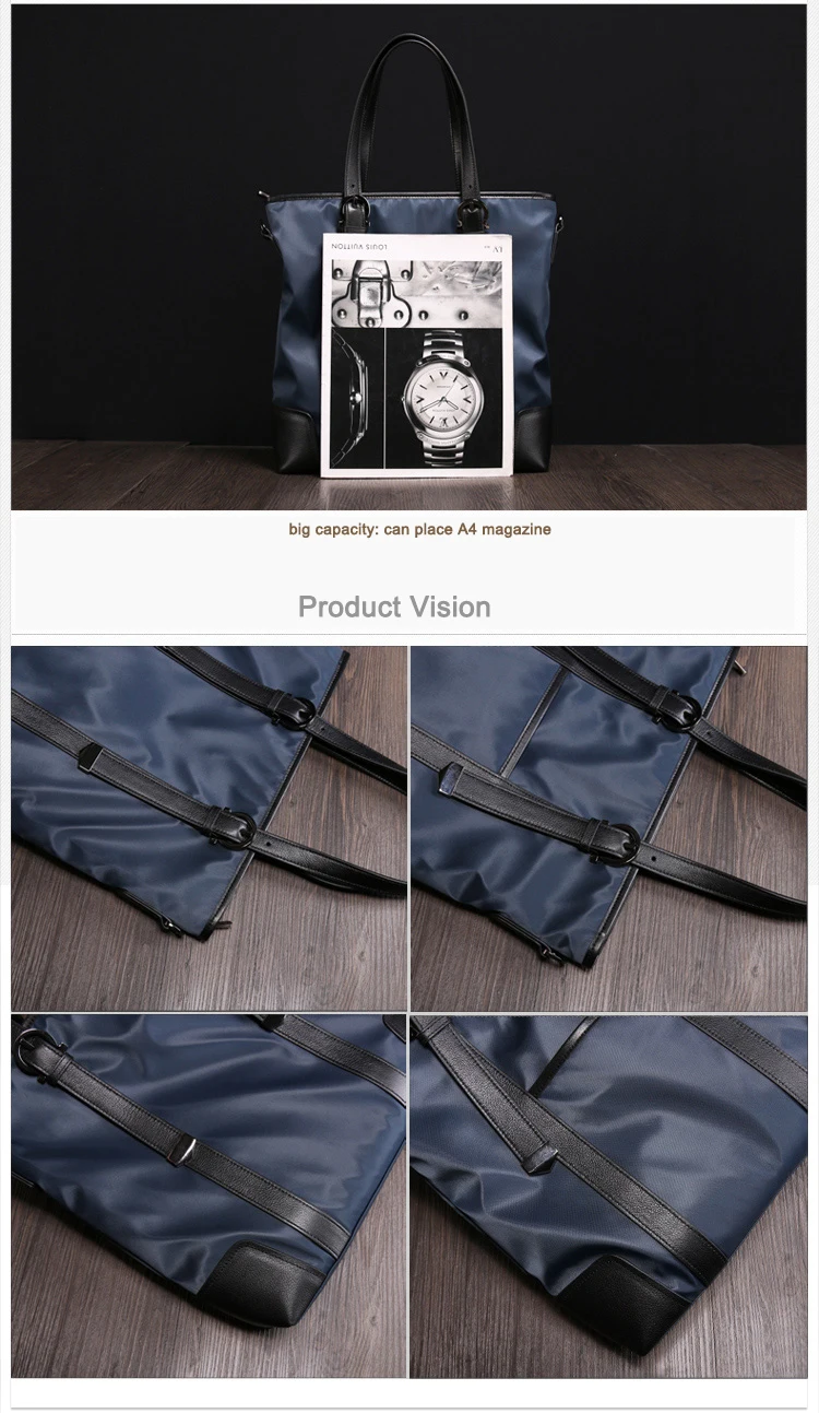 XuanWei мягкий и светильник большой емкости мужской портфель водонепроницаемый нейлон с натуральной кожи сумки и сумки через плечо(XW6556