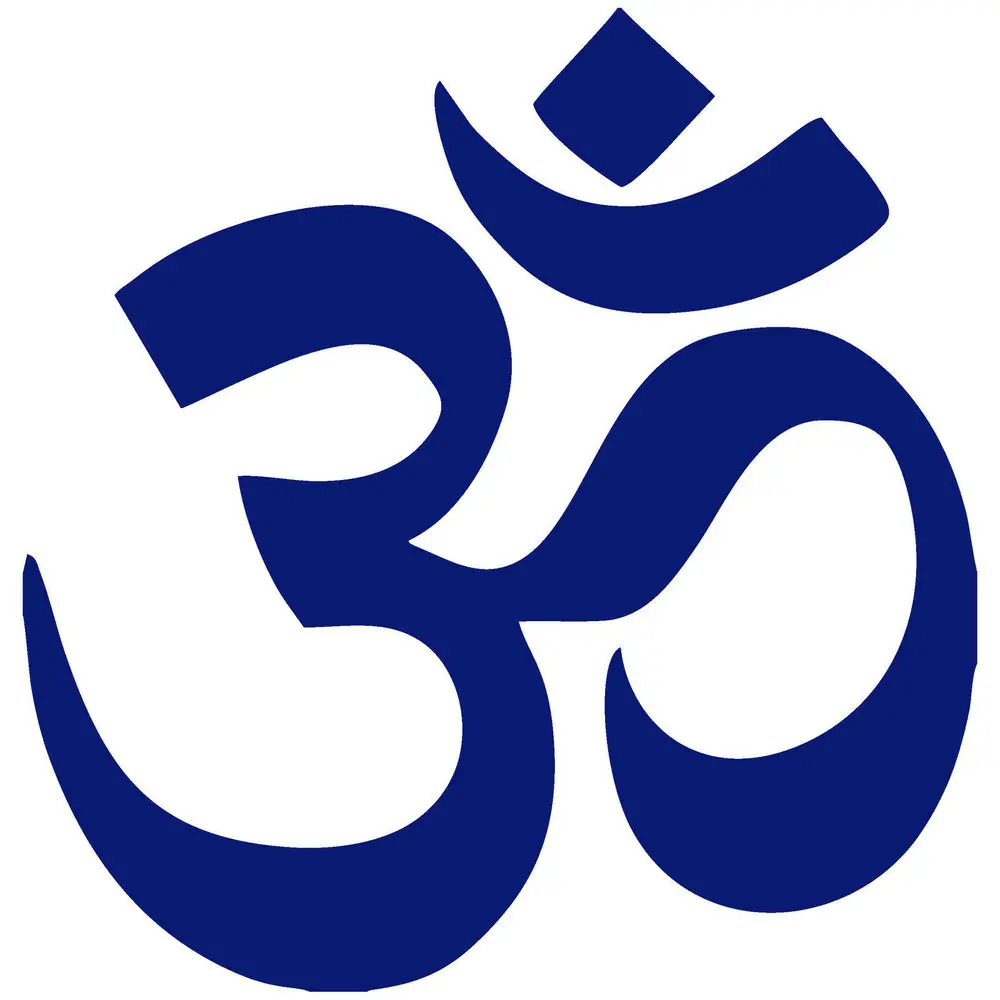 AUM Om Symbol Hinduism духовная Наклейка на стену автомобиля Высокое качество Заводская распродажа прямые наклейки Muraux Wall Art D447 - Цвет: dark blue