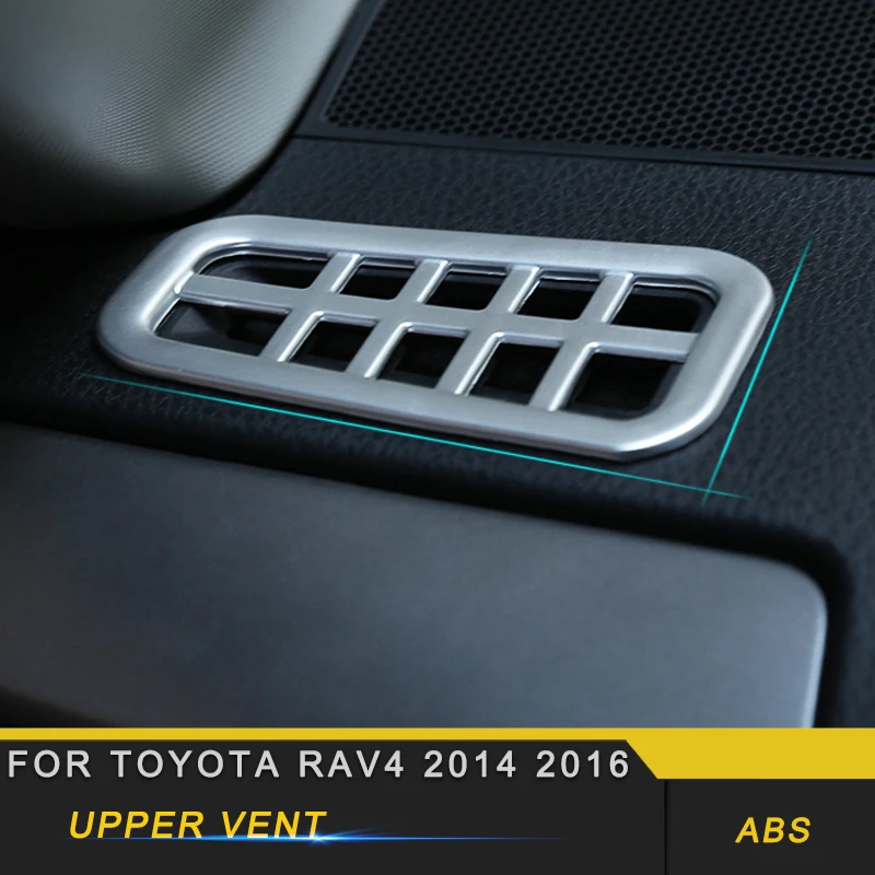 

For Toyota RAV4 2014 Car Styling Upper A/C Air Vent Outlet Panel Cover Trim Frame Sticker Interior Accessories